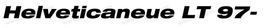 Helveticaneue LT 97字体转换